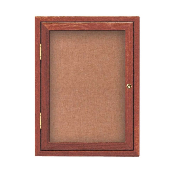 Sliding Glass Door Radius Letterboard, 72"x48", Bronze/Blue